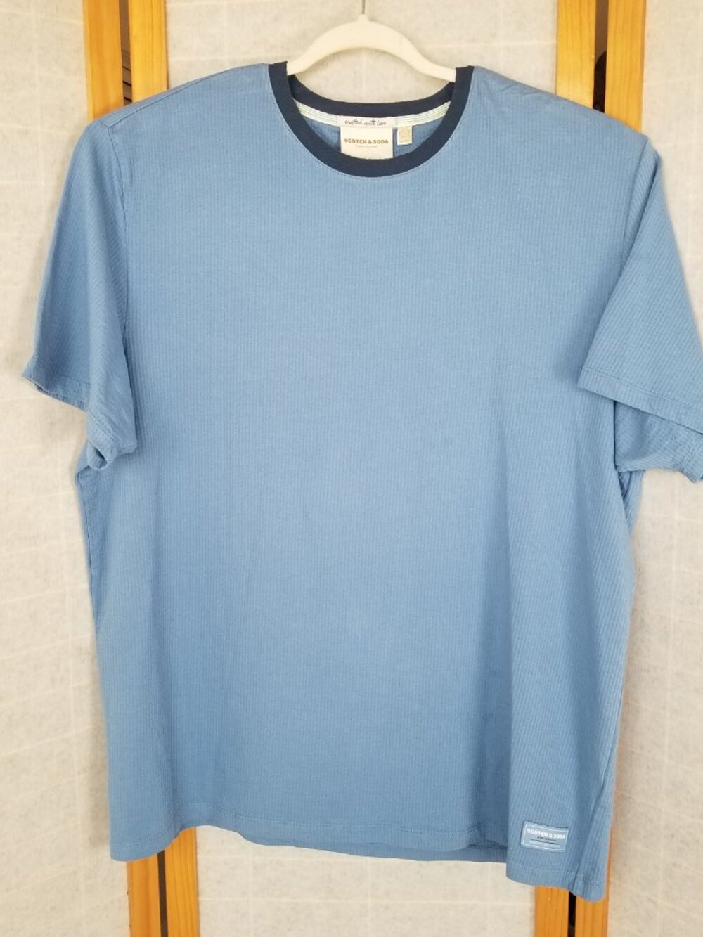 Men's Scotch & Soda Blue Ringer T-Shirt Size XXL Short Sleeve EUC